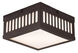 Prentice 2 Light 7.5 inch Bronze Flush Mount Ceiling Light