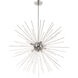 Utopia 8 Light 34 inch Polished Chrome Pendant Chandelier Ceiling Light