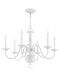 Williamsburgh 6 Light 24 inch White Chandelier Ceiling Light