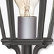 Morgan 1 Light 17.25 inch Textured Black with Antique Silver Finish Cluster Small Up Outdoor Wall Lantern