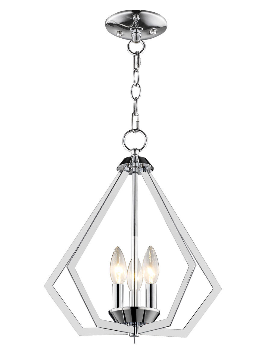 Prism 3 Light 14 inch Polished Chrome Convertible Mini Chandelier/Ceiling Mount Ceiling Light