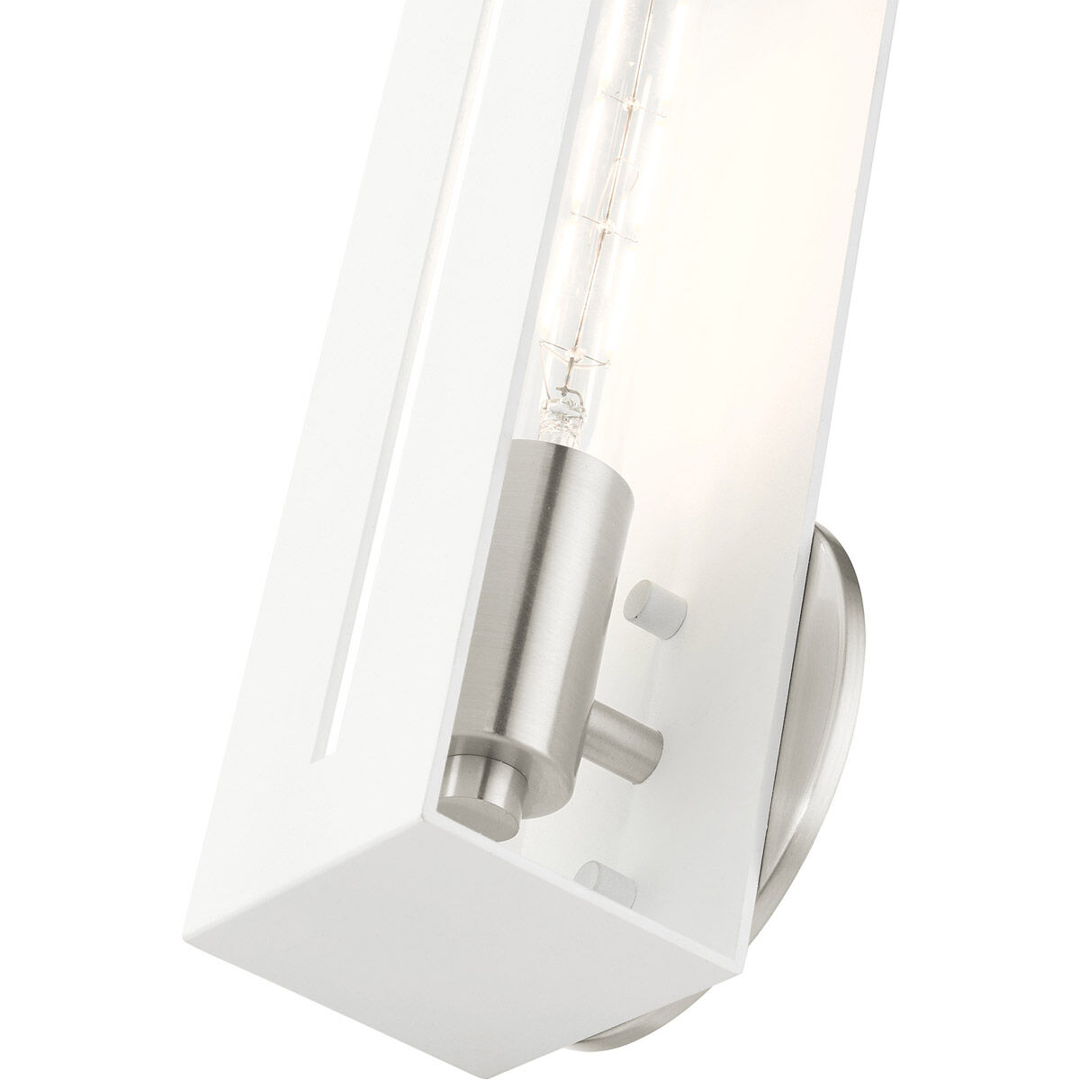 Soma 1 Light 5 inch Textured White with Brushed Nickel Finish Accents ADA ADA Single Sconce Wall Light