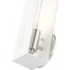 Soma 1 Light 5 inch Textured White with Brushed Nickel Finish Accents ADA ADA Single Sconce Wall Light