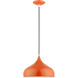 Amador 1 Light 12 inch Shiny Orange with Polished Chrome Accents Pendant Ceiling Light