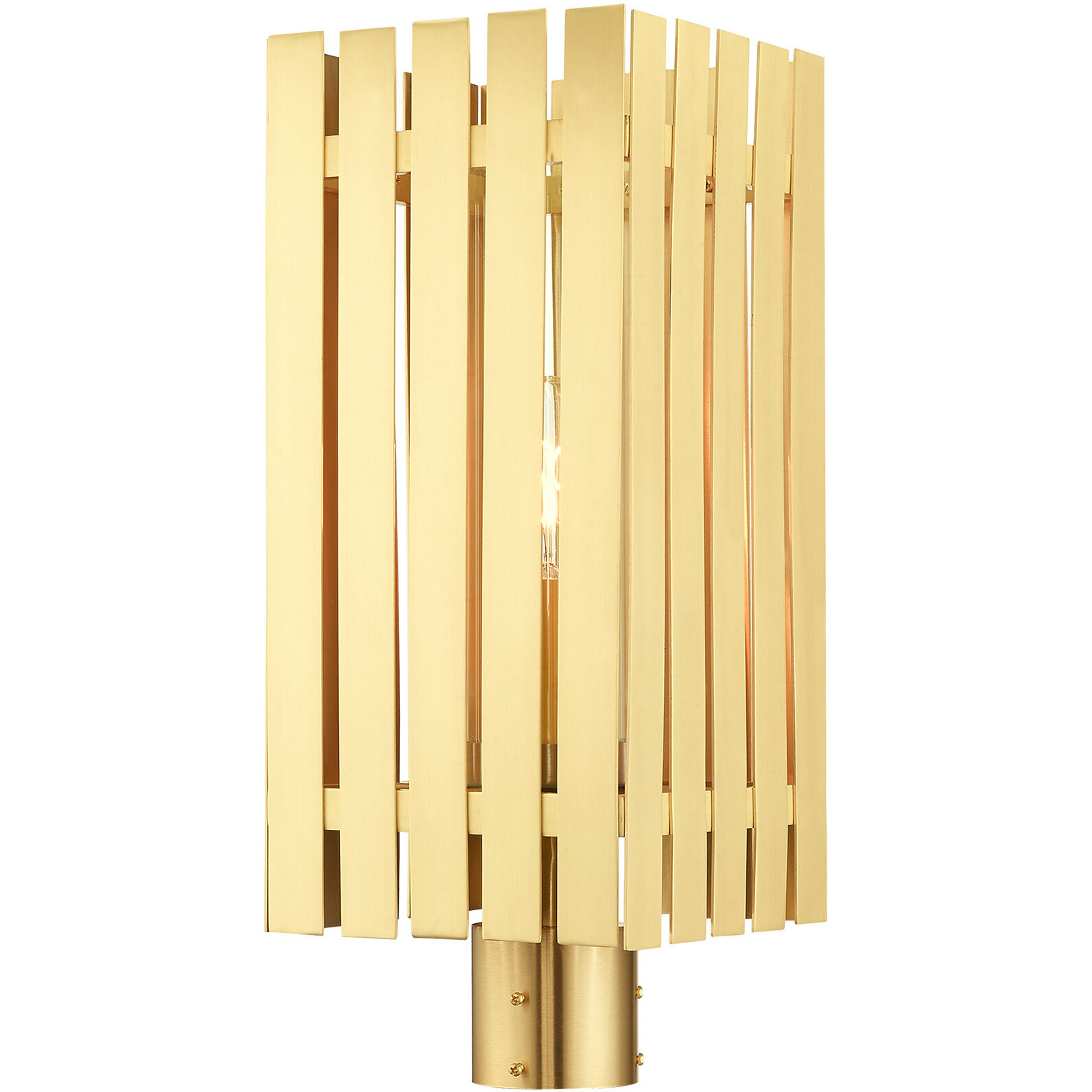 Greenwich 1 Light 20 inch Satin Brass Outdoor Post Top Lantern