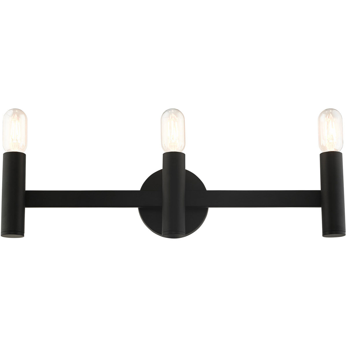 Copenhagen 3 Light 24 inch Black ADA Vanity Sconce Wall Light