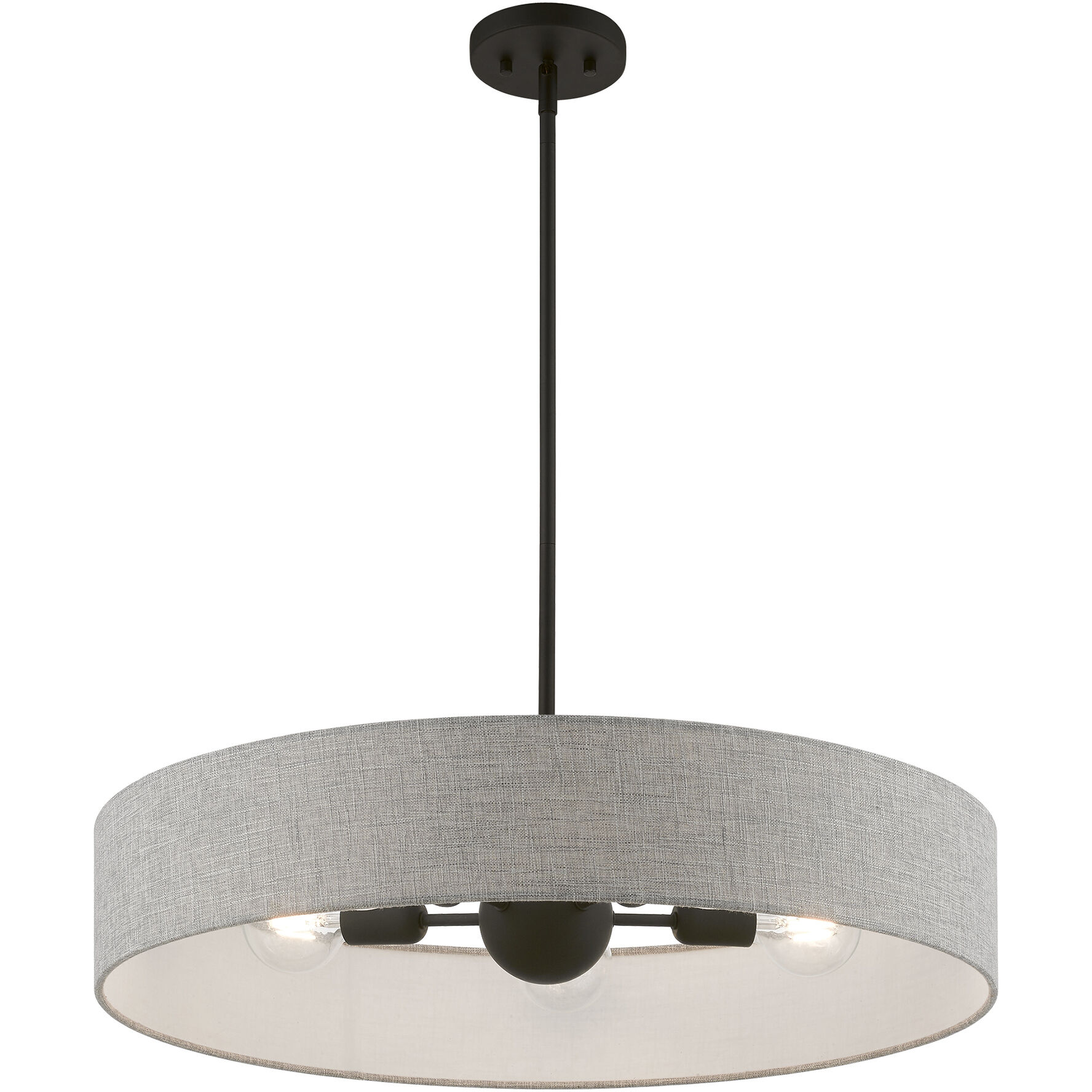 Elmhurst 5 Light 26 inch Black Pendant Ceiling Light, Large