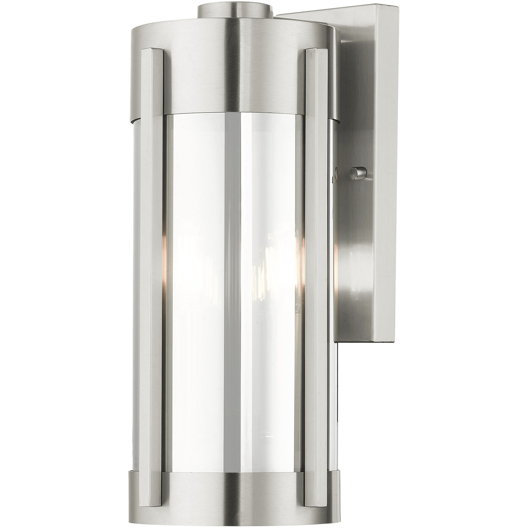 Sheridan 2 Light 16 inch Brushed Nickel Outdoor Wall Lantern