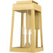Oslo 3 Light 16 inch Satin Brass Outdoor Wall Lantern