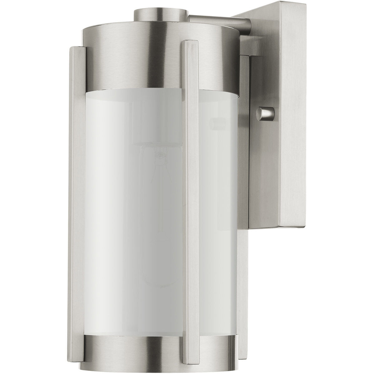 Sheridan 1 Light 10 inch Brushed Nickel Outdoor Wall Lantern