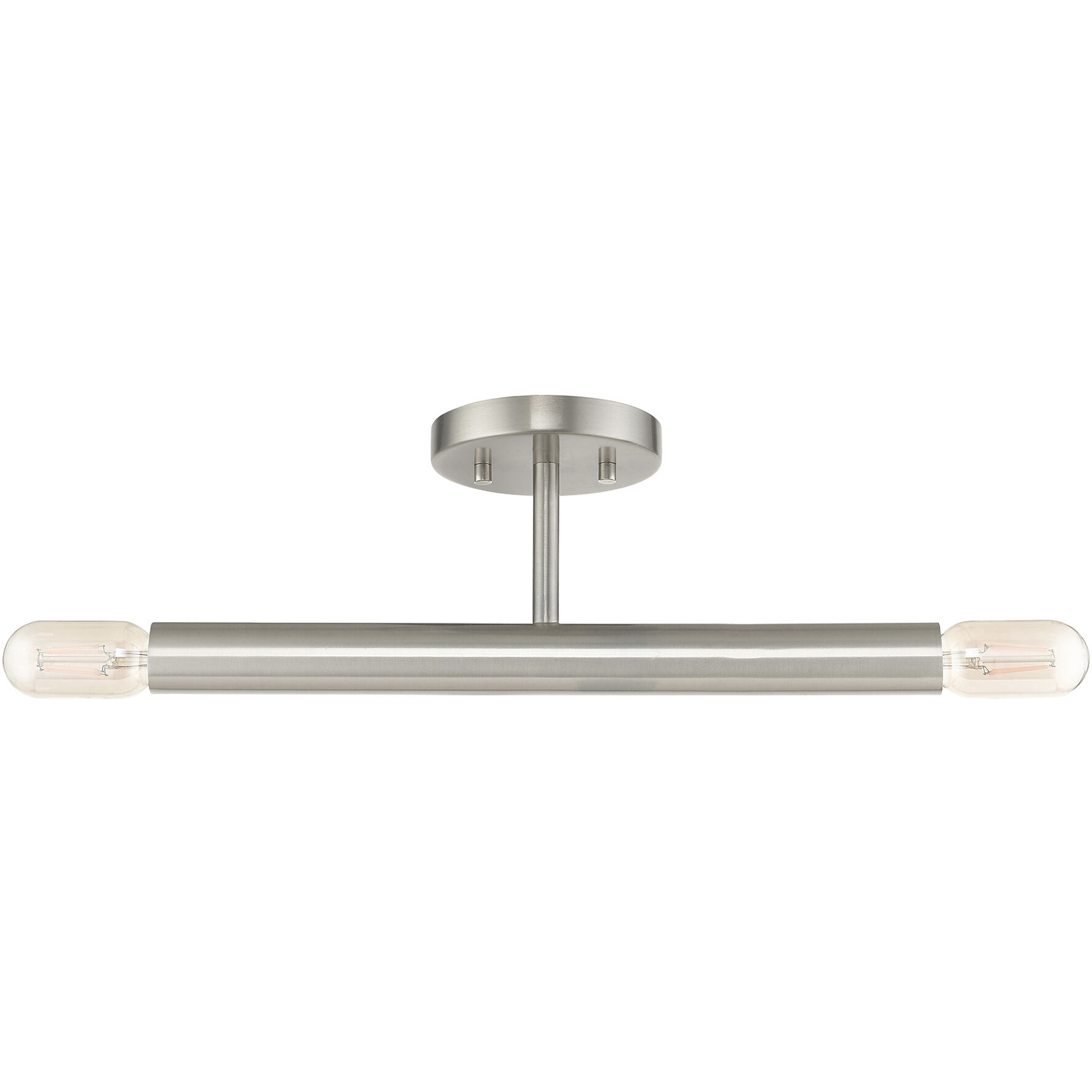 Copenhagen 2 Light 5.13 inch Brushed Nickel Semi-Flush Ceiling Light