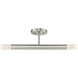 Copenhagen 2 Light 5.13 inch Brushed Nickel Semi-Flush Ceiling Light