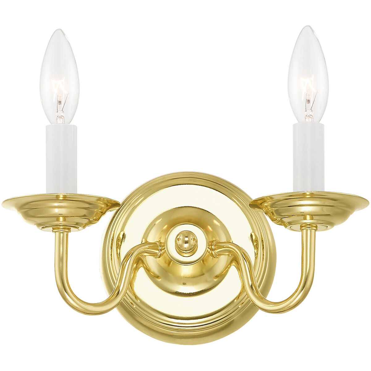 Williamsburgh 2 Light 10 inch Polished Brass Wall Sconce Wall Light