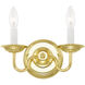 Williamsburgh 2 Light 10 inch Polished Brass Wall Sconce Wall Light