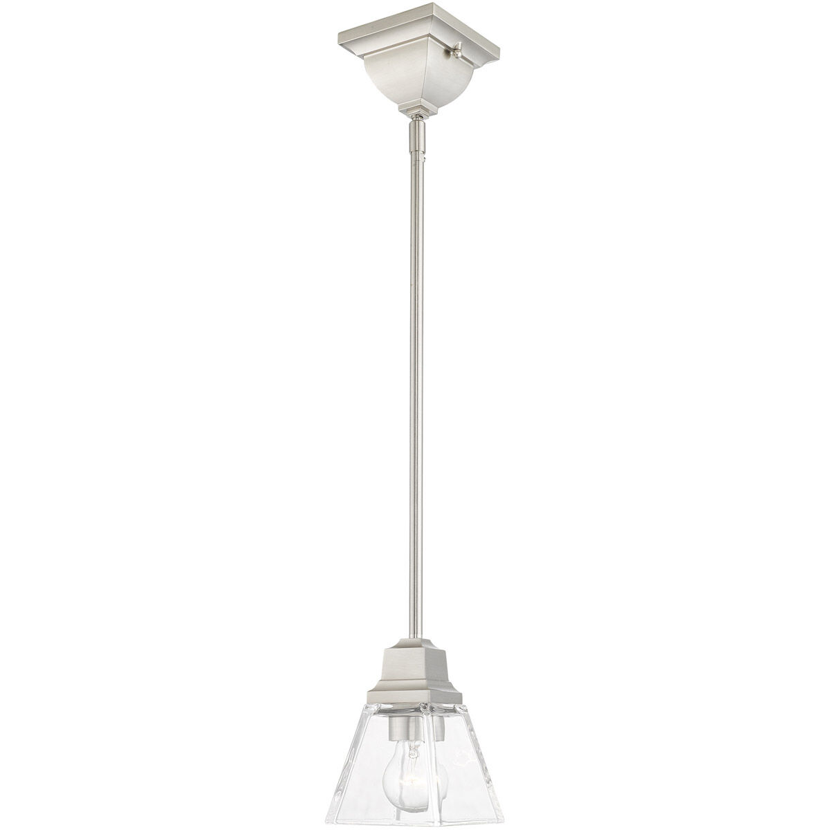 Mission 1 Light 5 inch Brushed Nickel Pendant Ceiling Light