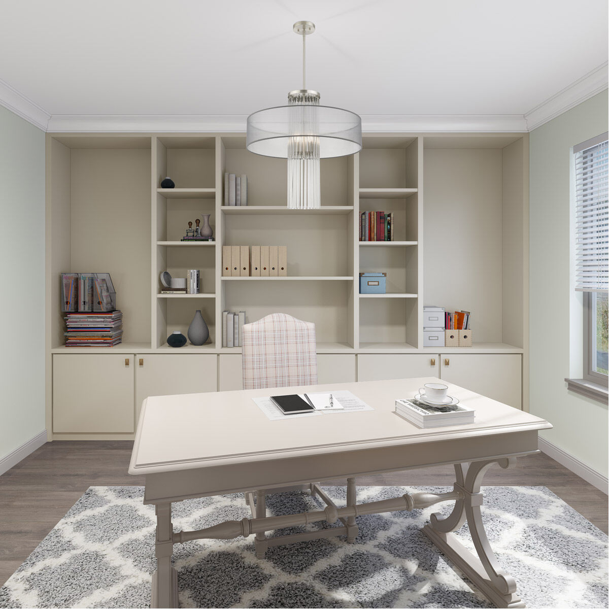 Alexis 4 Light 24 inch Brushed Nickel Pendant Chandelier Ceiling Light