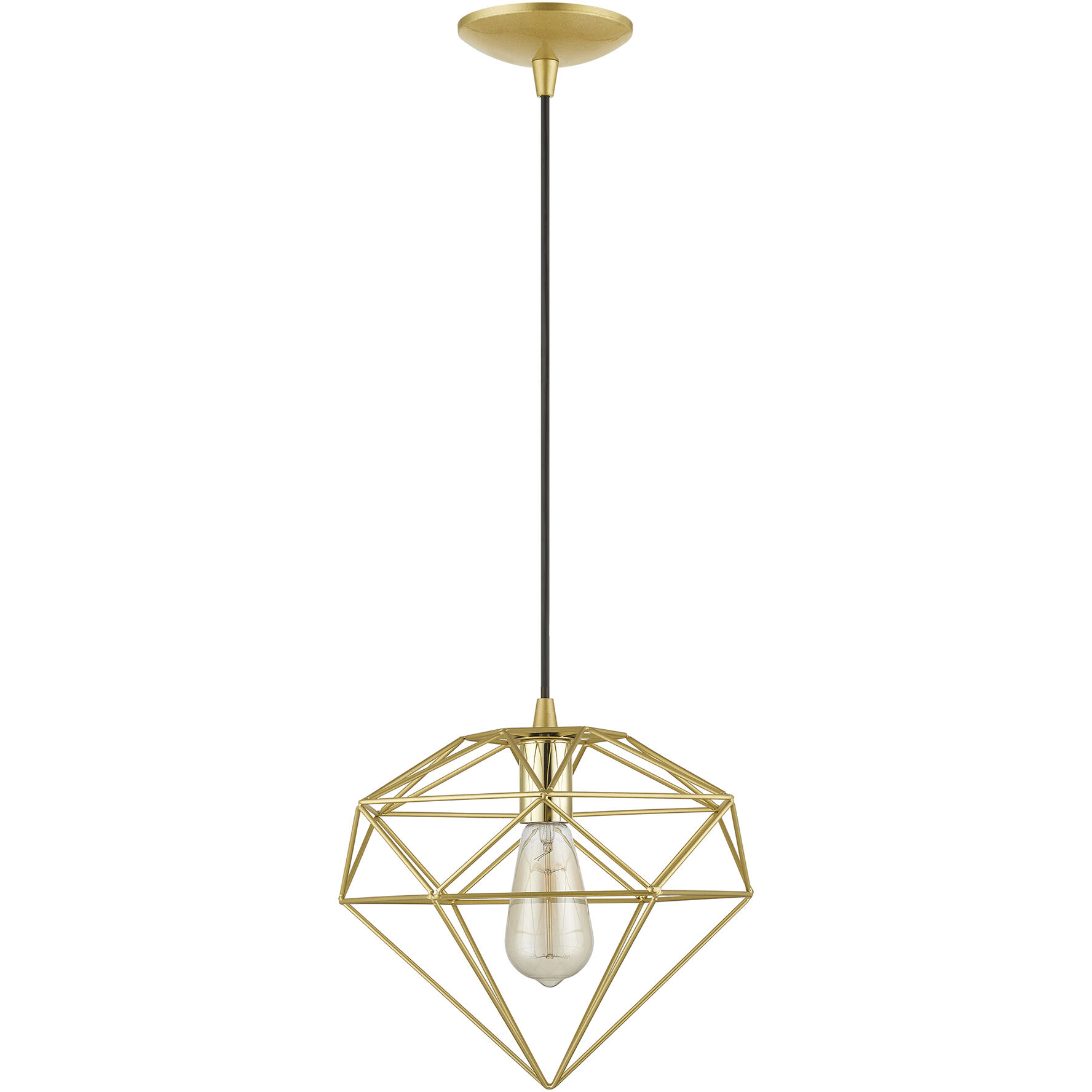 Knox 1 Light 11 inch Soft Gold with Polished Brass Accents Pendant Ceiling Light