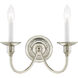 Cranford 2 Light 13 inch Polished Nickel Wall Sconce Wall Light