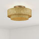 Weavington 4 Light 21 inch Antique Gold Leaf Semi Flush Mount Ceiling Light, Extra Large