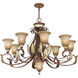 Villa Verona 9 Light 40 inch Verona Bronze with Aged Gold Leaf Accents Chandelier Ceiling Light
