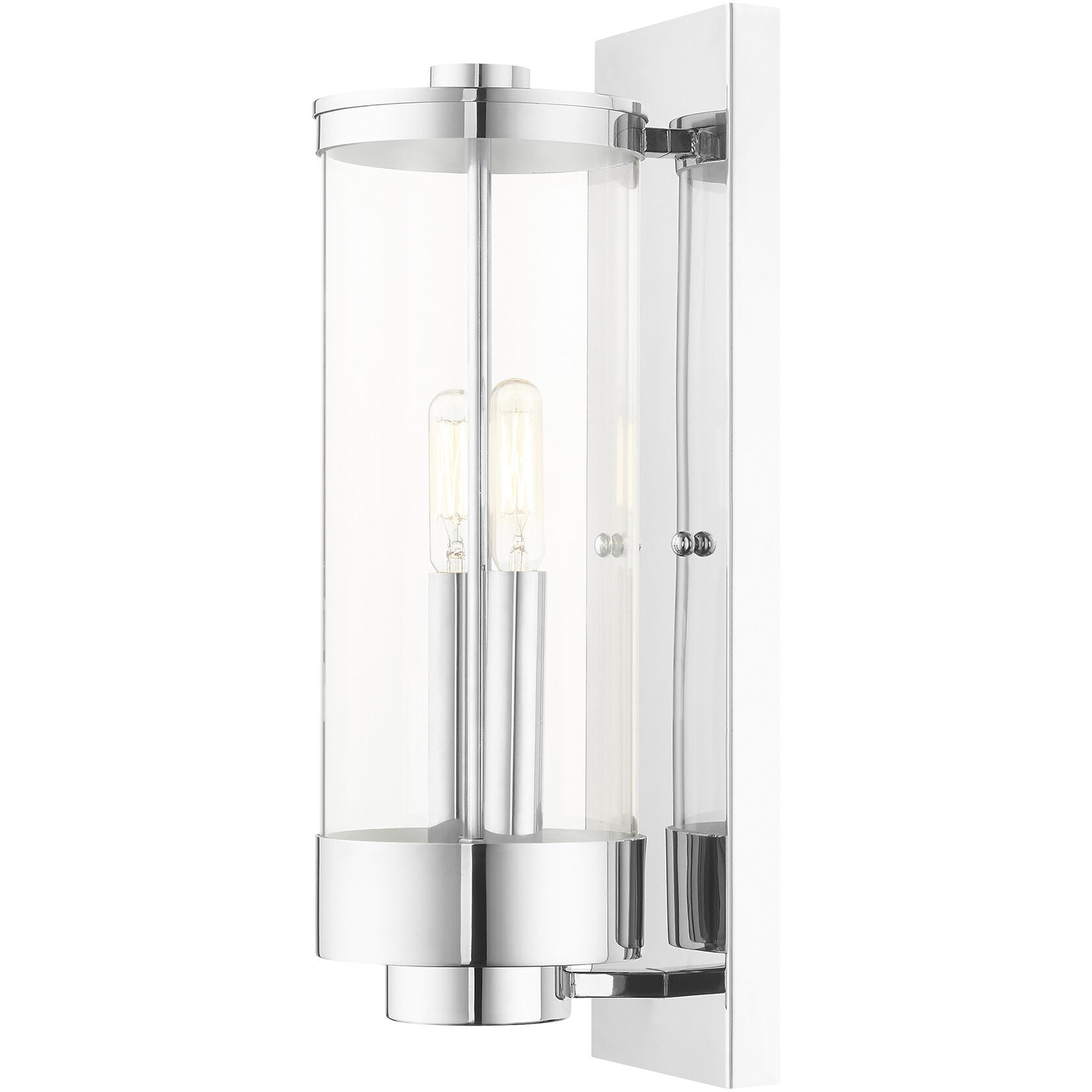 Hillcrest 2 Light 16 inch Polished Chrome Outdoor Wall Lantern