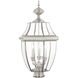 Monterey 3 Light 23.5 inch Brushed Nickel Outdoor Post Top Lantern