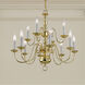 Williamsburgh 12 Light 26 inch Polished Brass Chandelier Ceiling Light