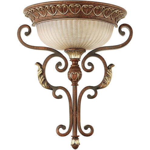 Villa Verona 1 Light 14 inch Verona Bronze with Aged Gold Leaf Accents Wall Sconce Wall Light