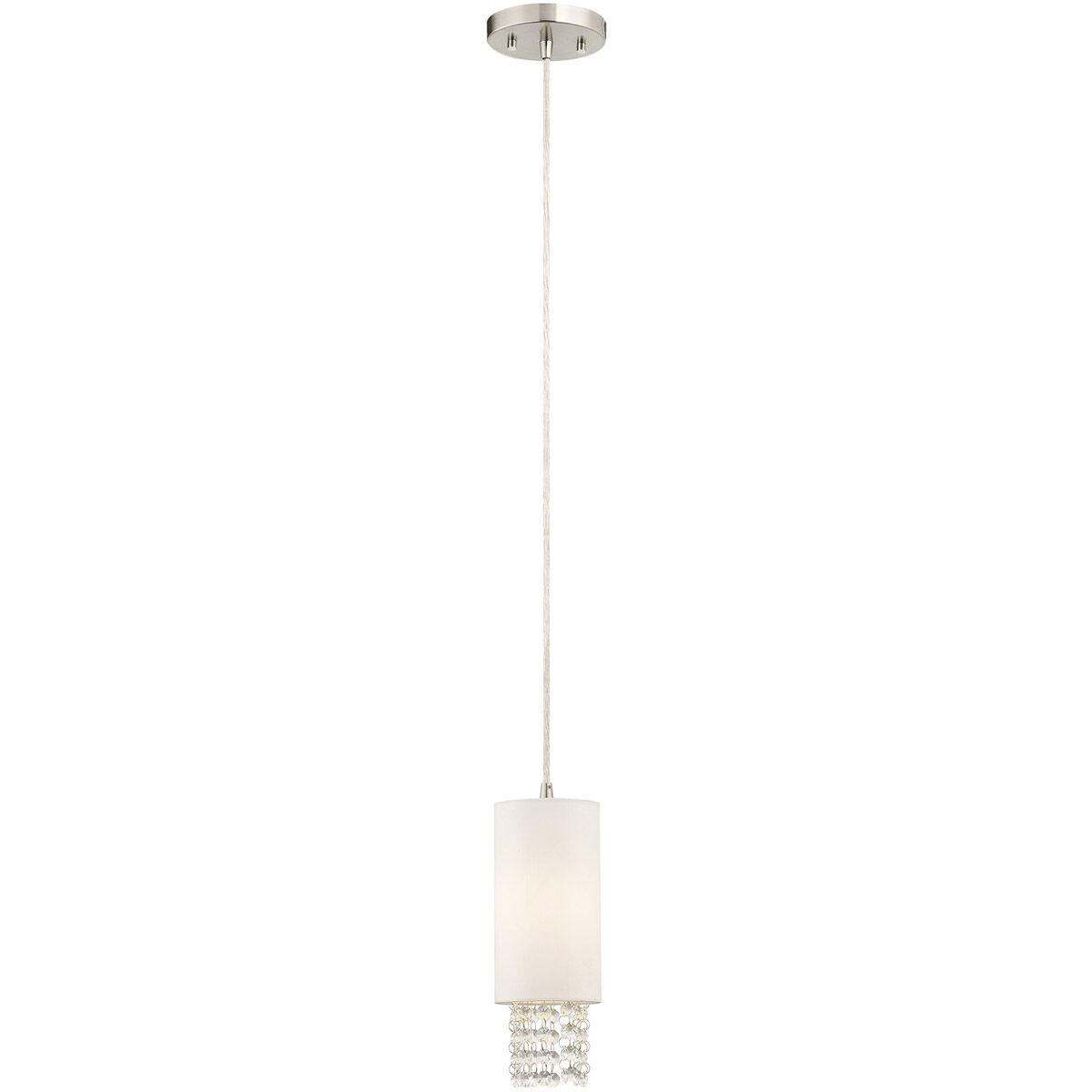 Carlisle 1 Light 4.75 inch Brushed Nickel Mini Pendant Ceiling Light