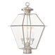 Westover 3 Light 21.5 inch Brushed Nickel Outdoor Post Top Lantern