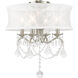 Newcastle 4 Light 16 inch Brushed Nickel Convertible Mini Chandelier/Ceiling Mount Ceiling Light