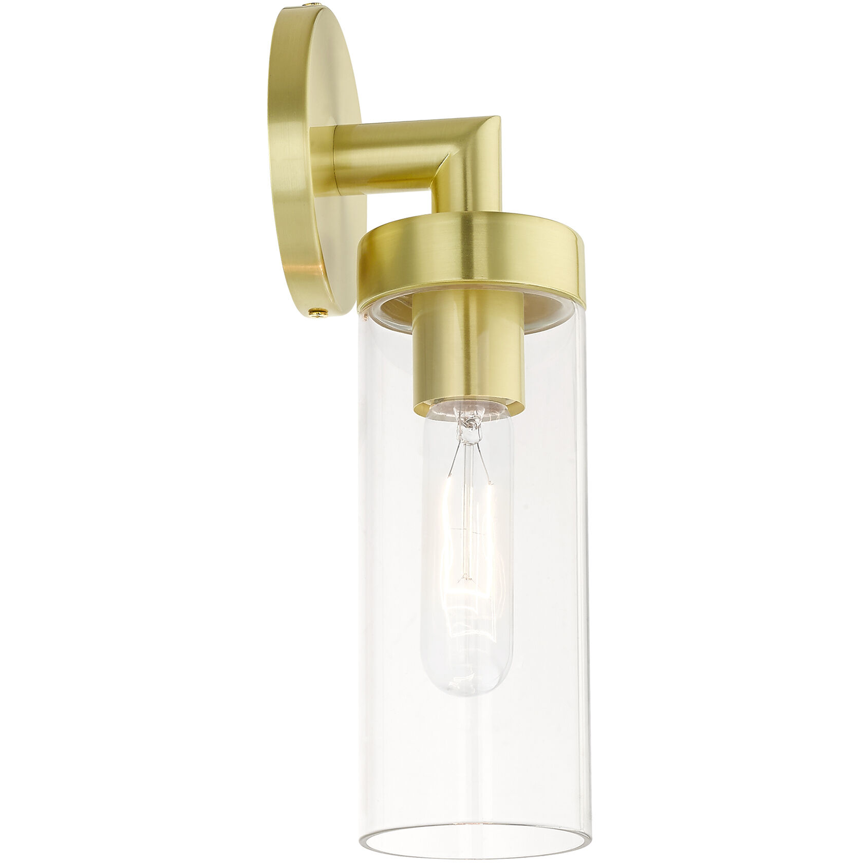 Ludlow 1 Light 4 inch Satin Brass ADA Single Sconce Wall Light, Single