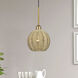 Summervine 1 Light 8 inch Antique Gold Leaf Mini Globe Pendant Ceiling Light, Mini Globe