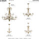 Daphne 18 Light 42 inch Antique Gold Leaf Chandelier Ceiling Light, Extra Large