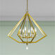 Diamond 8 Light 28 inch Polished Brass Chandelier Ceiling Light