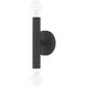 Copenhagen 2 Light 5 inch Black ADA ADA Wall Sconce Wall Light
