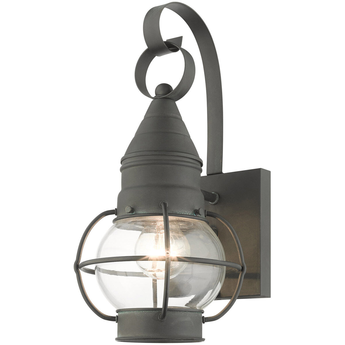 Newburyport 1 Light 14 inch Charcoal Outdoor Wall Lantern