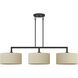 Bellingham 3 Light 51 inch Bronze Linear Chandelier Ceiling Light, Extra Large