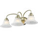 Edgemont 3 Light 23.5 inch Antique Brass Vanity Sconce Wall Light