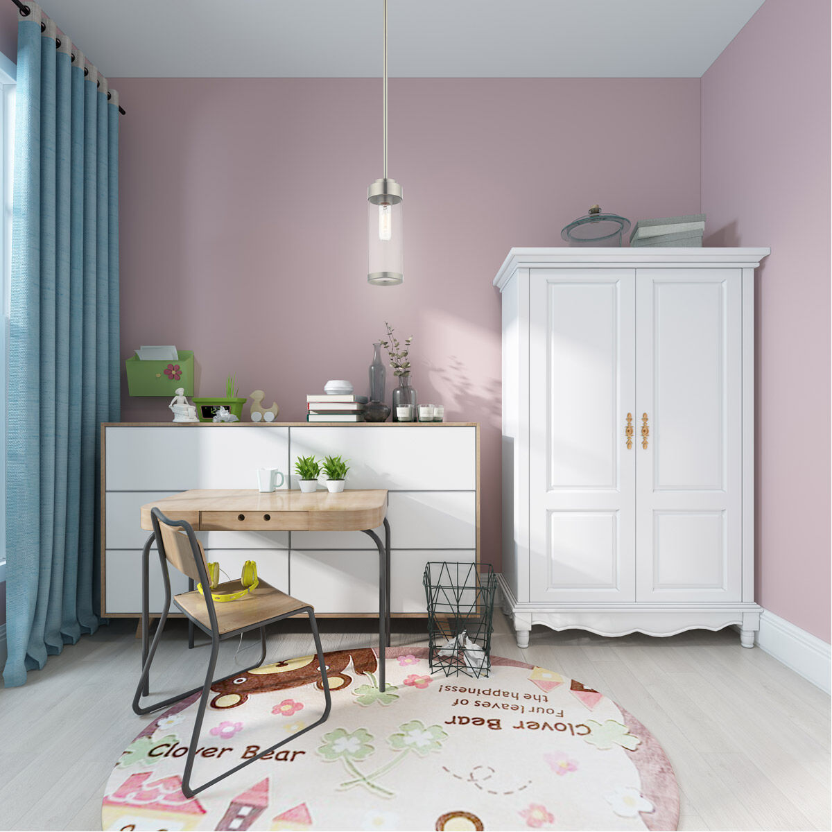 Hillcrest 1 Light 5.13 inch Brushed Nickel Mini Pendant Ceiling Light