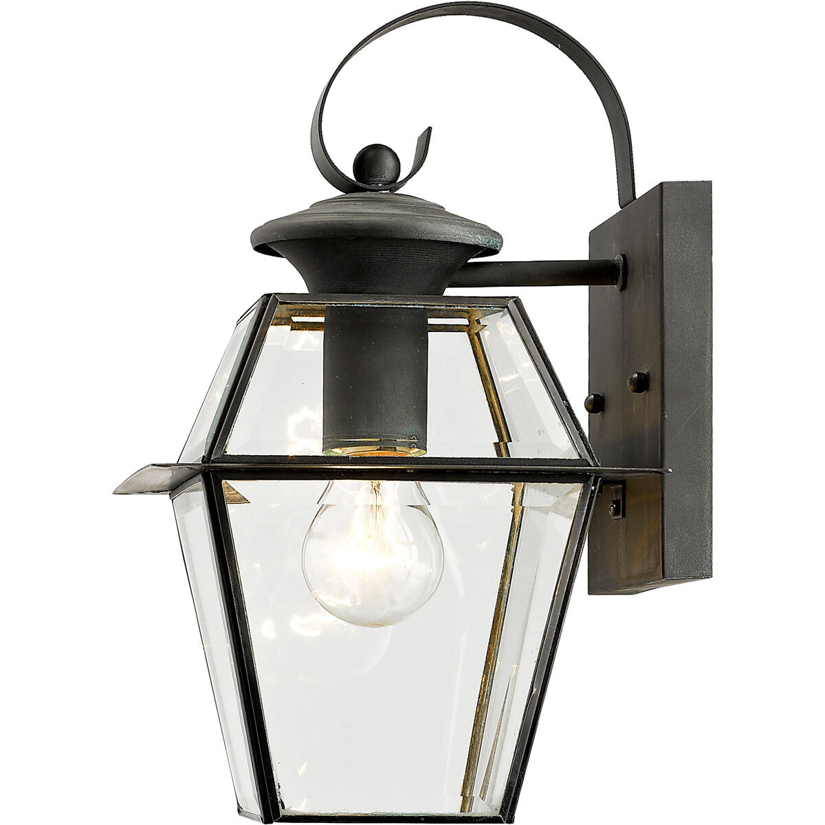 Westover 1 Light 13 inch Charcoal Outdoor Wall Lantern