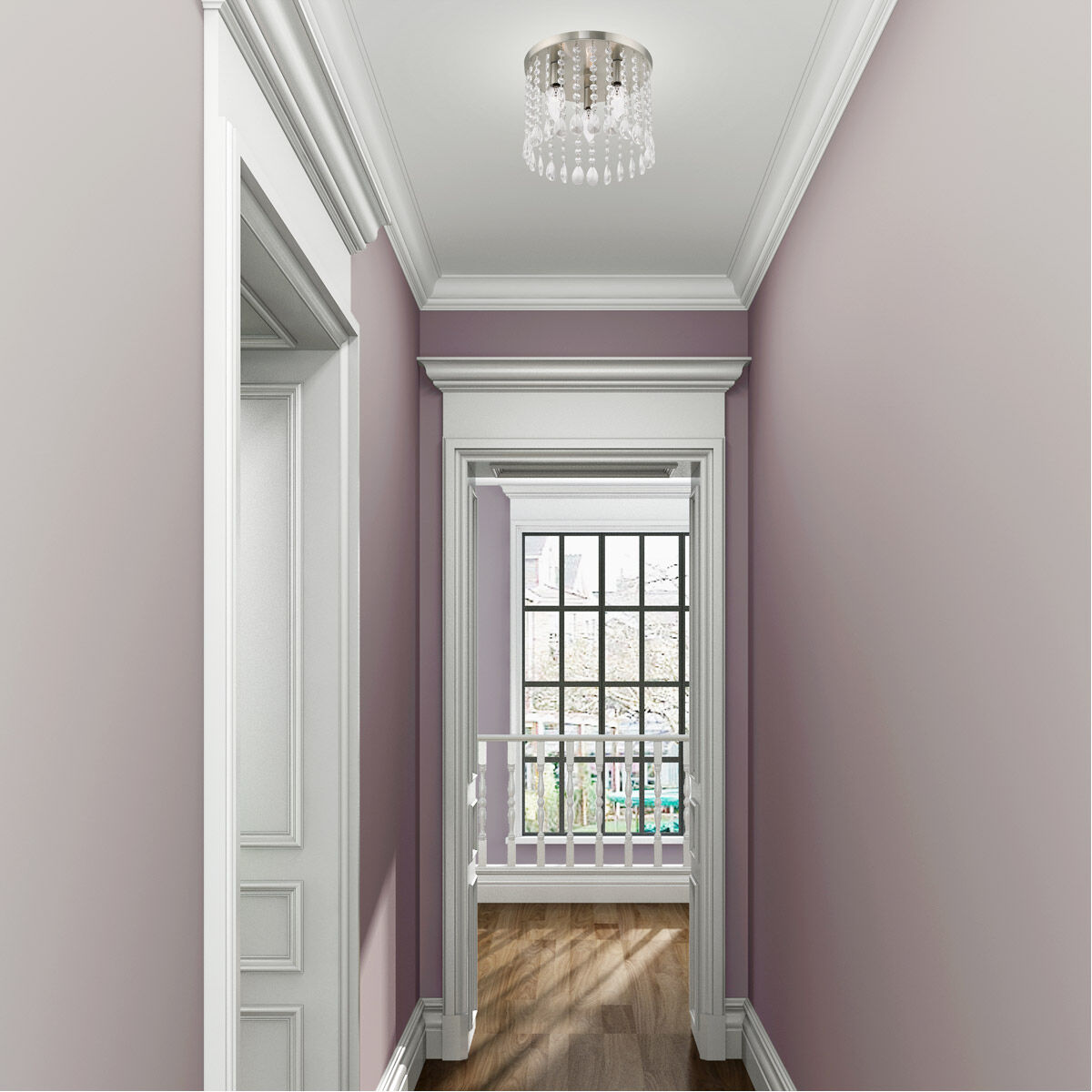 Elizabeth 3 Light 11 inch Brushed Nickel Flush Mount Ceiling Light