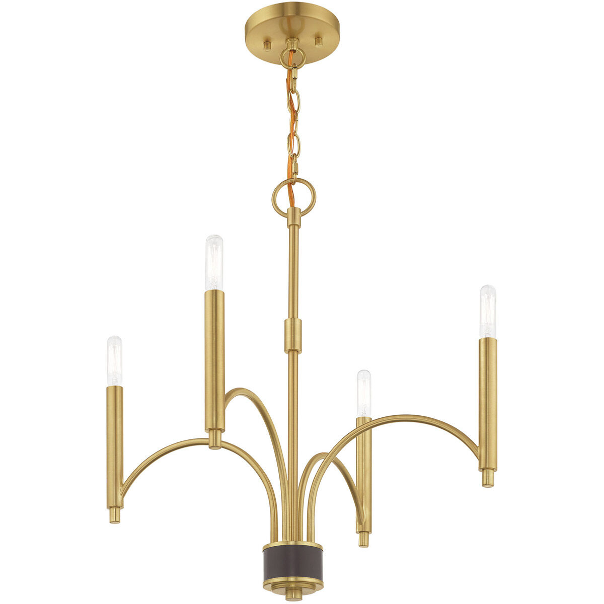 Wisteria 4 Light 19.75 inch Satin Brass Mini Chandelier Ceiling Light