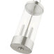 Hillcrest 3 Light 7 inch Brushed Nickel Outdoor Pendant Lantern