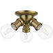Lansdale 3 Light 7 inch Antique Brass Flush Mount Ceiling Light