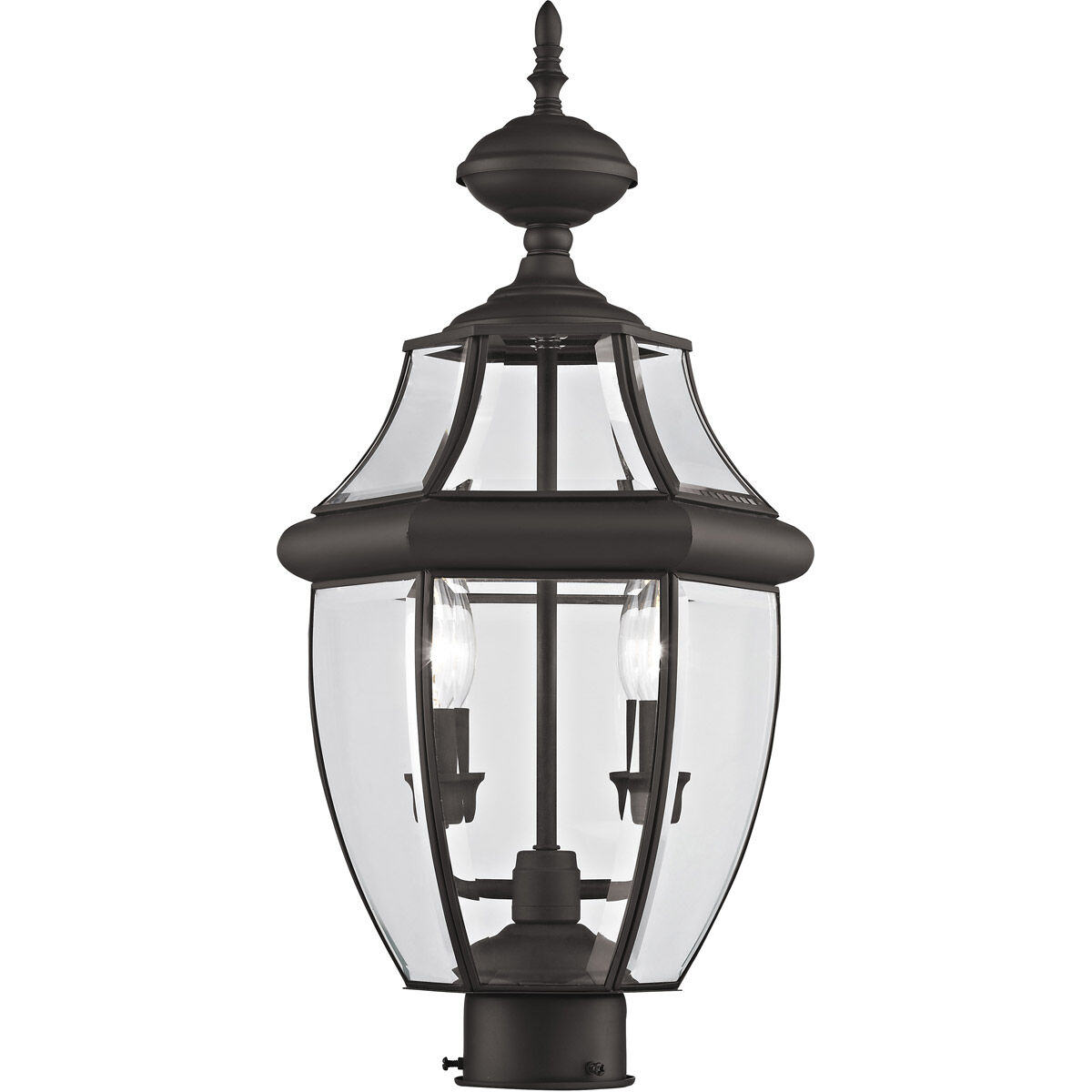 Monterey 2 Light 22 inch Bronze Outdoor Post Top Lantern