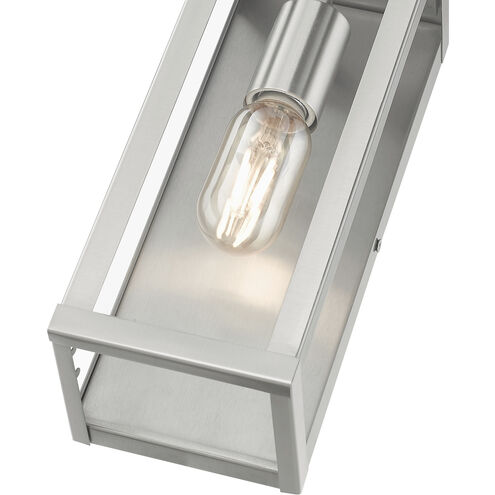 Gaffney 1 Light 11 inch Brushed Nickel Outdoor Wall Lantern, Medium