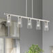 Cityview 5 Light 40 inch Brushed Nickel Linear Chandelier Ceiling Light