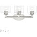 Bernardino 3 Light 23.75 inch Brushed Nickel Vanity Wall Sconce Wall Light