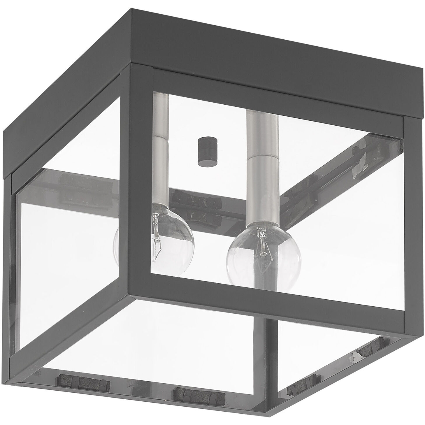 Nyack 2 Light 8 inch Scandinavian Gray Outdoor Ceiling Mount